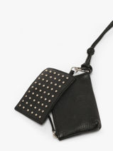 Bag Charm Connecticut Leder Biba Zwart wallet COH10L-vue-porte