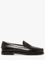 Handgestikte Leren Dan Studs-mocassins Sebago Zwart women 78118KW