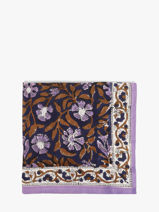 Sjaal N�115 50x50 Byzantine Zwart foulard 115-vue-porte