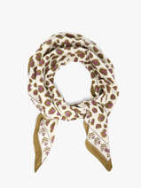 Sjaal L�opard 100x100 Byzantine Wit foulard LEO