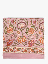 Sjaal N�114 100x100 Byzantine Roze foulard 114-vue-porte