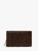 Portefeuille Leder Biba Bruin heritage ELK3L