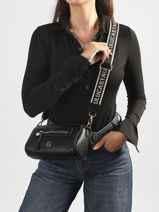 Cross Body Tas Zip Lulu castagnette Zwart zip BARNABE-vue-porte