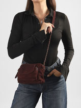 Cross Body Tas Naina Leder Pieces Rood naina 17100639-vue-porte