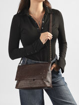 Cross Body Tas Felizia Leder Pieces Bruin felizia 17116819-vue-porte
