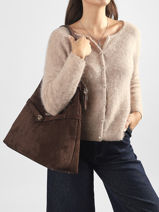 Schoudertas Ella Guess Bruin ella SG975401-vue-porte