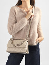 Cross Body Tas Maxine Guess Beige maxine QG973320-vue-porte