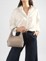 Handtas S Juliette Leder Le tanneur Beige juliette TJET1000-vue-porte