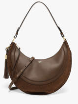 Schoudertas M Met Rits Hoboh�me Leder Lancel Bruin hoboheme A14219