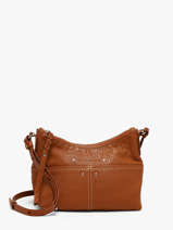 Cross Body Tas Vintage Leder Paul marius Oranje vintage LOUSTIC