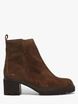Enkellaarsjes Met Hak Uit Leder Gabor Bruin women 5