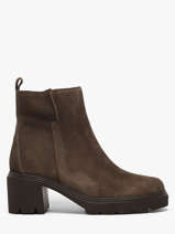 Enkellaarsjes Met Hak Uit Leder Gabor Bruin women 1