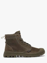 Enkellaarzen Uit Leder Palladium Groen men 79502308
