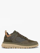 Sneakers Uit Leder Palladium Groen men 4340325