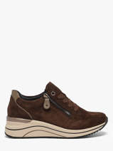 Sneakers Met Platformzool Uit Leder Remonte Bruin women 25