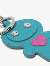 Sleutelhanger Love Manga Leder Nathan baume Blauw original n 718N-vue-porte