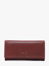 Portefeuille Glossy Nubuck Leder Nathan baume Rood dynasty NG