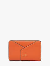 Portefeuille Enveloppe Leder Lancel Oranje enveloppe A13710