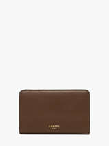 Portefeuille Leder Lancel Bruin bcbg A14019