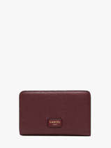 Portefeuille Met Rits Ninon Leder Lancel Violet ninon A11123