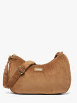 Cross Body Tas Rosa Ribfluweel Hindbag Bruin velours V