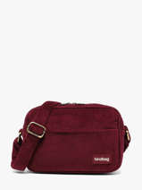 Cross Body Tas Nino Ribfluweel Hindbag Rood velours V