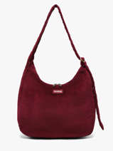 Schoudertas Velours Ribfluweel Hindbag Rood velours V