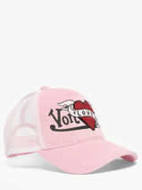 Damespet Love Velours Von dutch Roze accessoires VEL-vue-porte