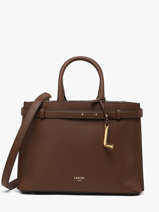 Handtas Faubourg Leder Lancel Bruin faubourg A13528