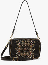 Cross Body Tas Ribes Leder Campomaggi Zwart ribes 1080ND