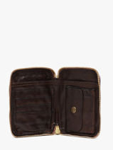 Portemonnee Met Rits Tosca Leder Campomaggi Bruin poppi 2060ND-vue-porte
