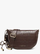 Crossbody Tas Lauren Met Croco Textuur Laurent david Bruin ld bags 709