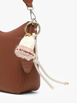 Tashengsel Viamailbag Beige short charm S-vue-porte