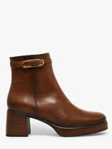 Enkellaarsjes Met Hak Uit Leder Dorking Bruin women SK