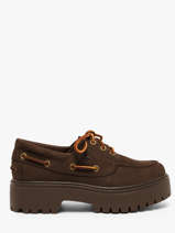 Bootschoenen Met Platformzool Uit Leder Timberland Bruin women 2GVFW071