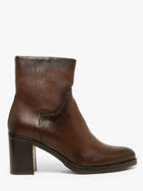 Enkellaarsjes Met Hak Uit Leder Mjus Bruin women N31204