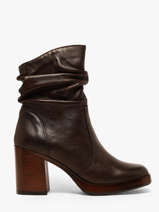Enkellaarsjes Met Hak Uit Leder Mjus Bruin women P96227