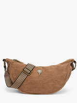Cross Body Tas Velours Le voyage en panier Beige velours AHP307