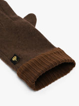 Handschoenen Met Ribfluwelen Afwerking Le voyage en panier Bruin accessoires AHG001-vue-porte