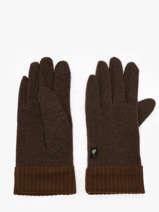 Handschoenen Met Ribfluwelen Afwerking Le voyage en panier Bruin accessoires AHG001