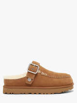 Slippers Met Riempjes Uit Leder Ugg Bruin women 1180251