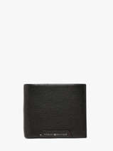 Portefeuille Leder Tommy hilfiger Zwart corporate AM14780