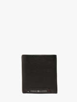 Portefeuille Leder Tommy hilfiger Zwart corporate AM14786