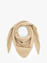 Driehoekige Sjaal Sofia Le voyage en panier Beige accessoires AHF005