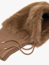 Balaclava Muts Met Teddy-effect Le voyage en panier Bruin accessoires AHC004-vue-porte