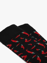 Sokken Besocks Zwart socks women BECHILI-vue-porte