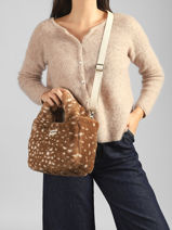 Handtas Louise Fawn Hindbag Bruin faon FN-vue-porte
