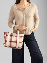 Handtas Tartan Hindbag Roze tartan TA-vue-porte