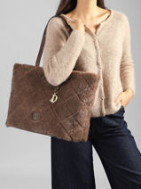 Schoudertas Polly A4-formaat Laurent david Bruin ld bags 887-vue-porte