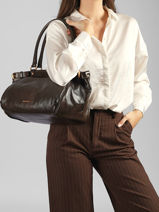 Shoppingtas Lune Leder Vanessa bruno Bruin lune 7V40921-vue-porte